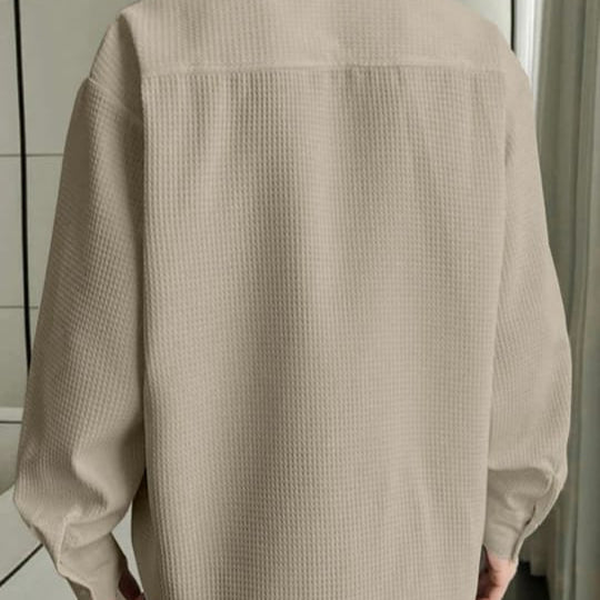 MEN spread collar casual shirt