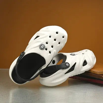 Men Clogs Sandal (White , 10)