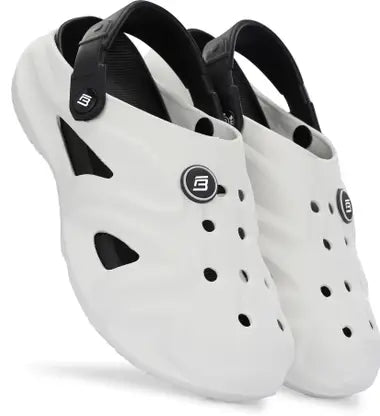 Men Clogs Sandal (White , 10)