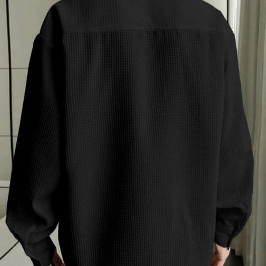 MEN spread collar casual shirt