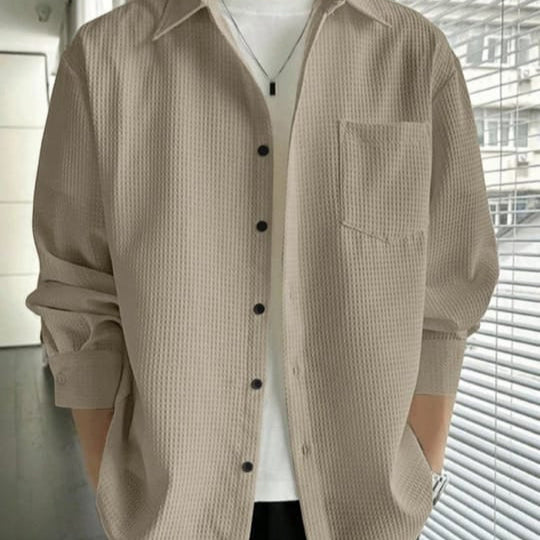 MEN spread collar casual shirt