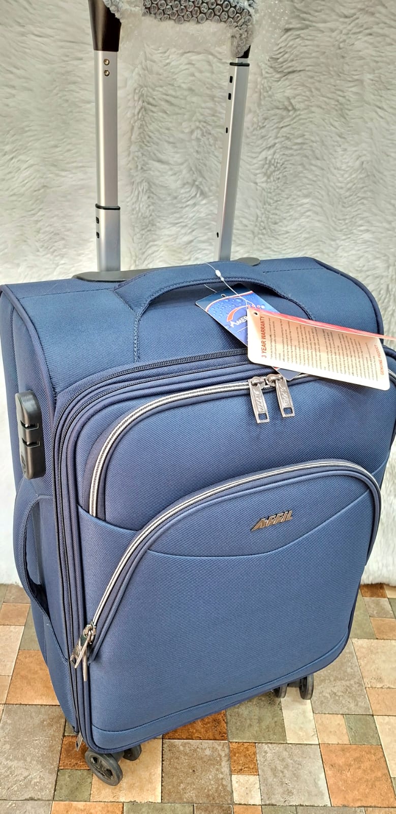 blue traveller bag