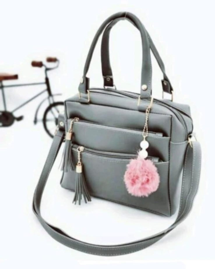 laides grey purse