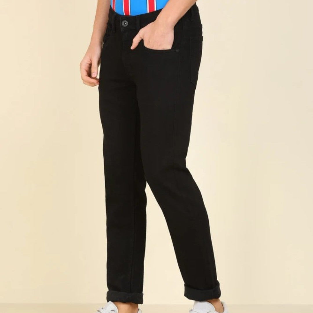 Men's black slim fit jeans