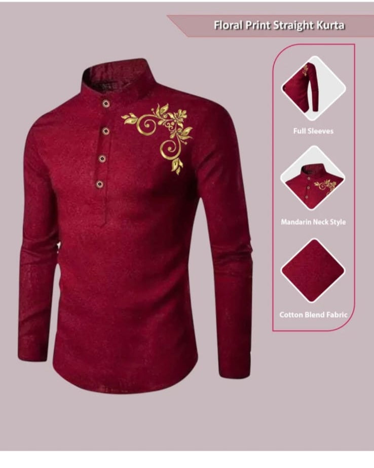 Men's desiner kurta-style shirt