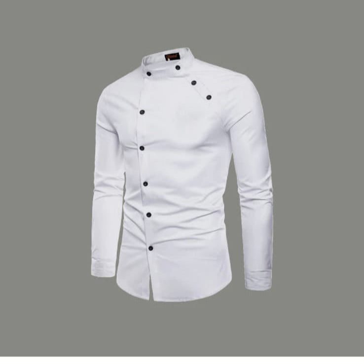 men's designer casual shirt with a modern, fashionable twist.