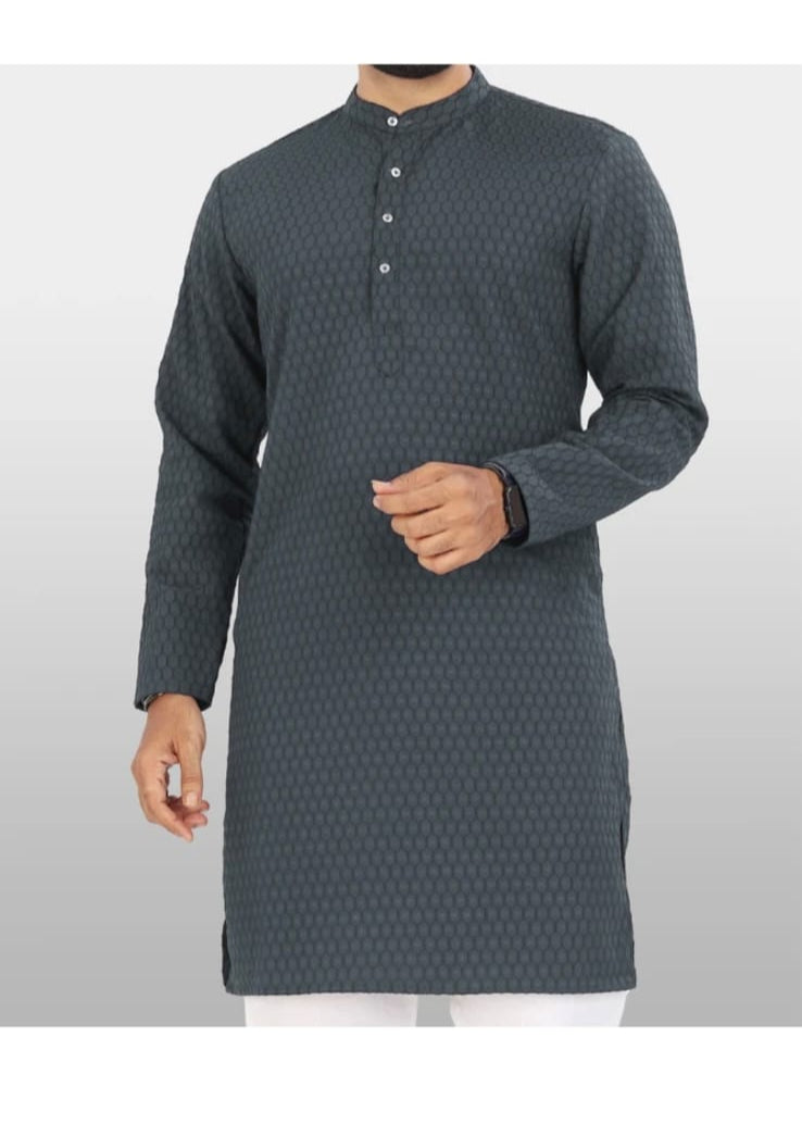 Men's grey kurta