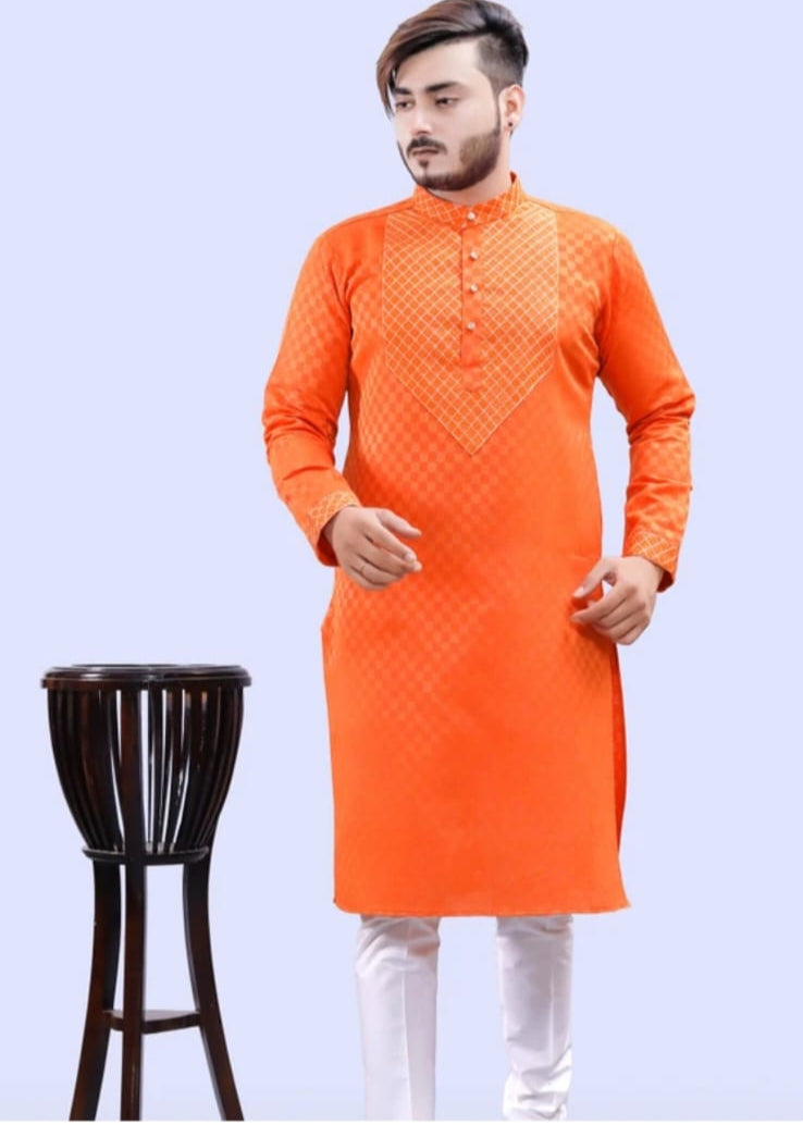 Men's orange kurta