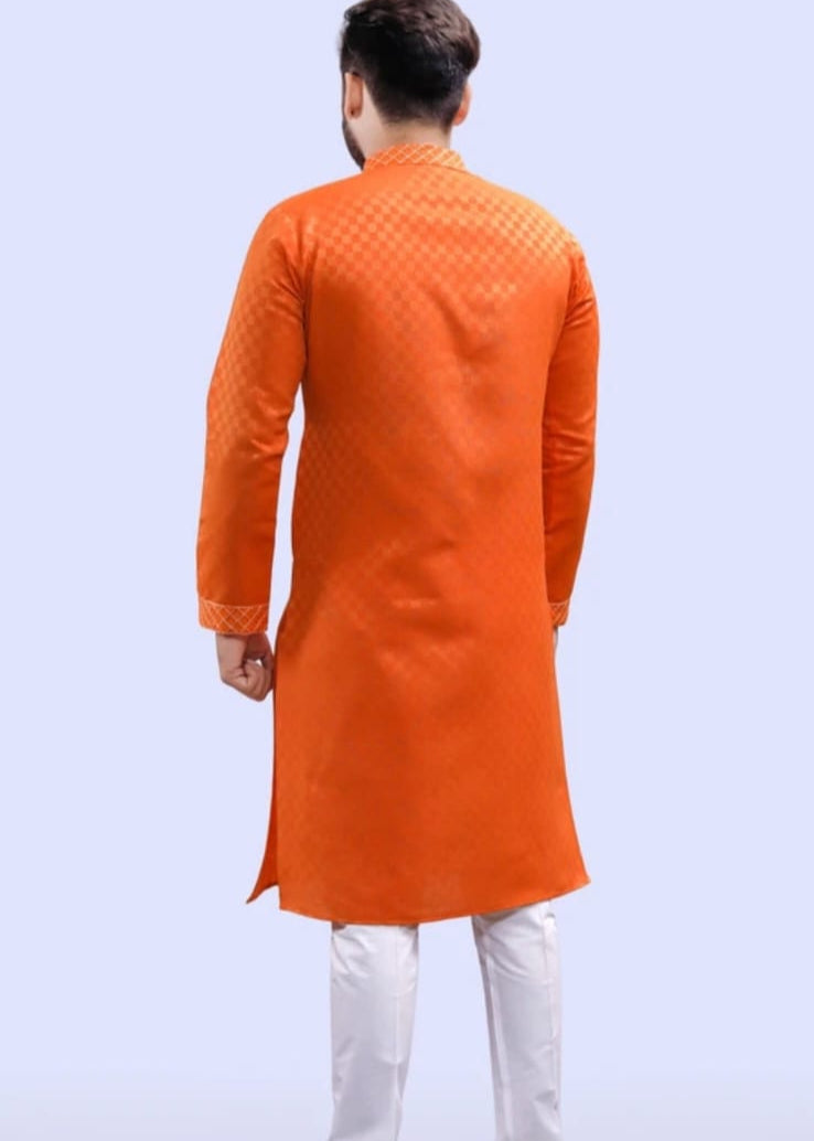 Men's orange kurta