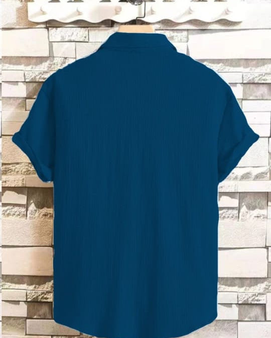 men soild casual sporty shirt