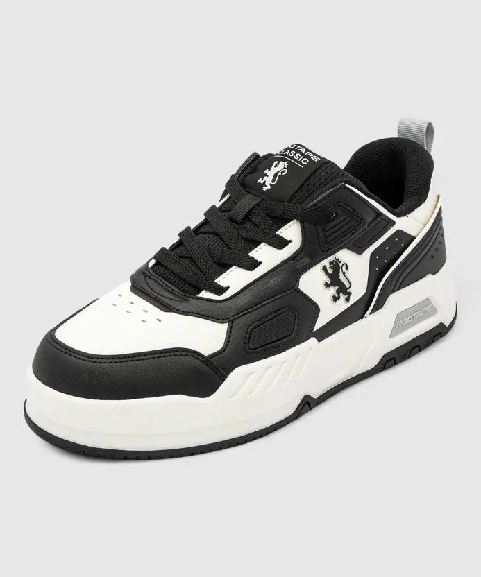 sneaker Casuals For Men (White, Black , 6)