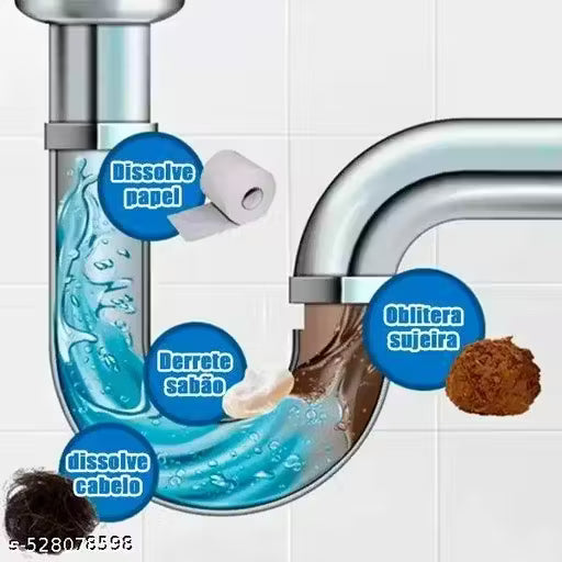 Powerful Sink & Drain Blockage Cleaner Powder Cleaning Tool,Drain Cleaner & Clog, Automatic Toilet Blockage Cleaner, Unclogs Pipe Dredging Agent Sink,for Kitchen Toilet (pack of 1)