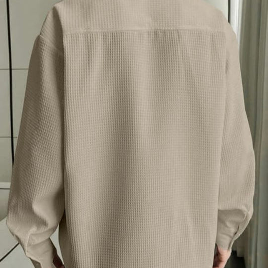 MEN spread collar casual shirt