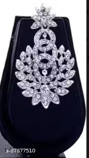 Sterling Rhodium Plated Jewellery Set With White Austrian Diamond