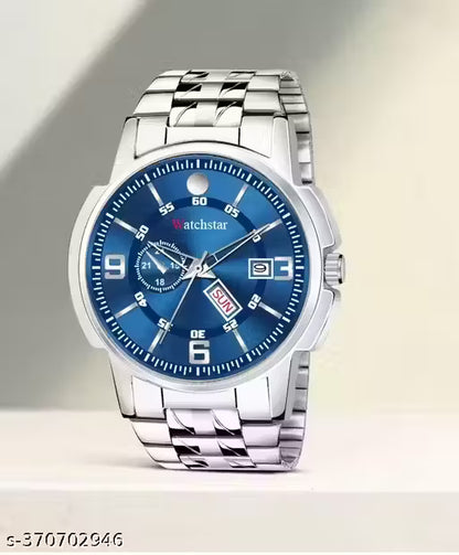 New Stylish Silver Dial Stainless Strap Watch For Boys&Men