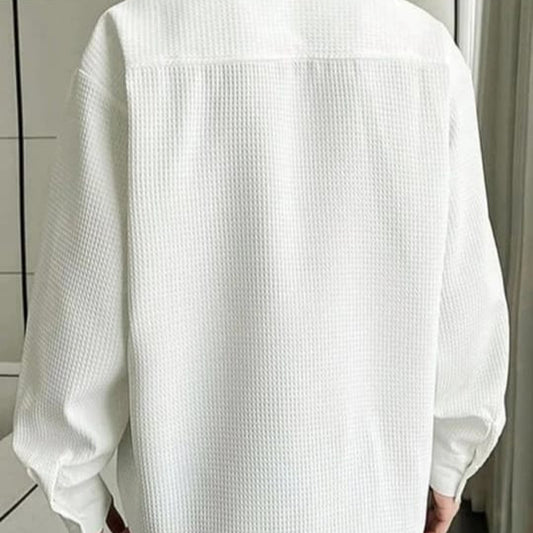 MEN spread collar casual shirt