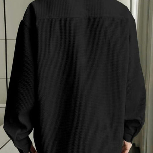 MEN spread collar casual shirt