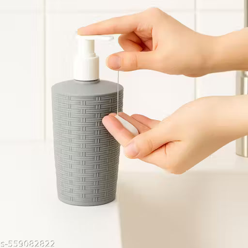 GizmoGrid Plastic Liquid Soap Dispenser for Bathroom, Kitchen, Wash Basin | Hand Wash Pump Bottle for Liquid Soap, Shampoo, Lotion | Stylish Refillable Dispenser – Multipurpose for Home, Hotel, Office Use – Made in India (Pack of 03) - 300 ML