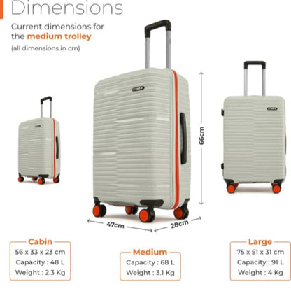 WHITE RUBY SUITCASE