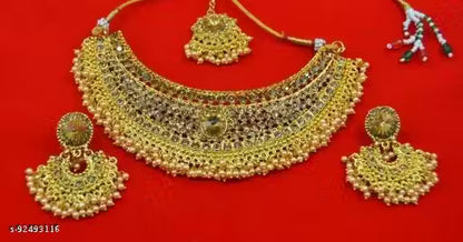 Gold Plated Choker Set with Lct Austrian diamond