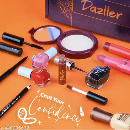 Dazller New Mini Glam Kit | 11-in-1 | Full face makeup | Pocket-sized | Budget-friendly | Water-resistant | Lightweight | Sheer Matte | Honey R31 (Fair)
