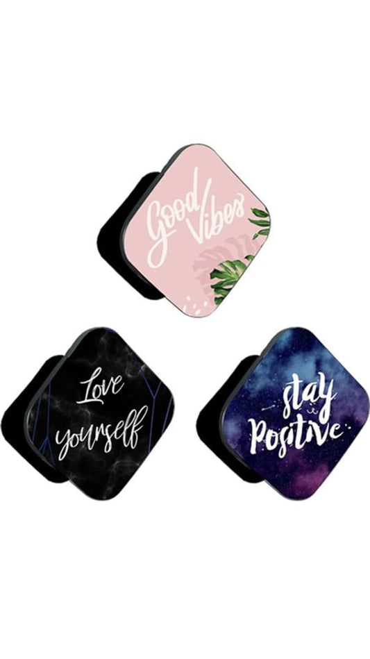 pack of 3 mobile holder  good vibes loveyourself