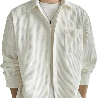 MEN spread collar casual shirt