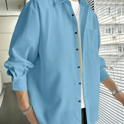 MEN spread collar casual shirt