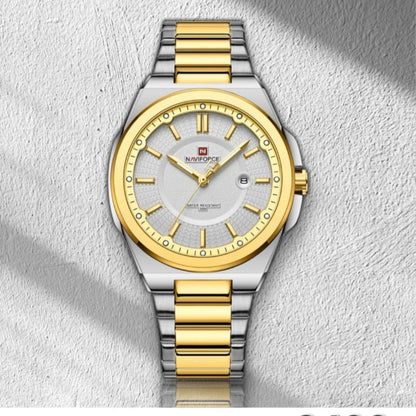 Navi force golden watch