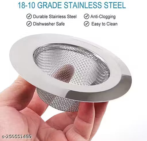 SHIV STAINLESS STEEL SINK JALI SINK DRAINER MESH FOR KITCHEN BASIN 4INCH (PACK OF 1)