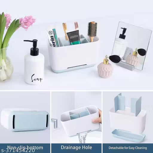 Multipurpose Bathroom Stand | Storage Organizer for Home | Toothbrush Stand , Holder | Bathroom Accessories |