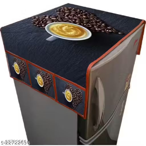 CRAFTEAL'S Present digital printed fridge top cover with 6 pocket 3 on each side