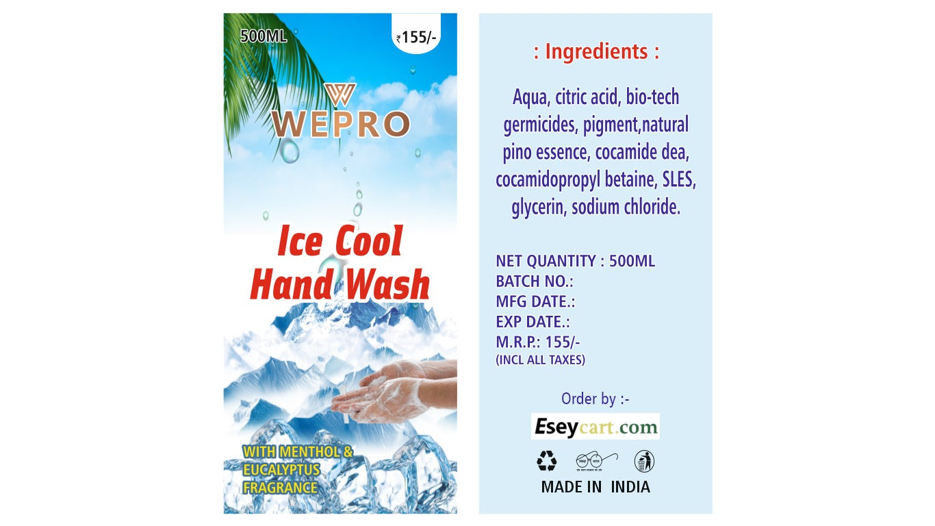 Ice cool hand wash