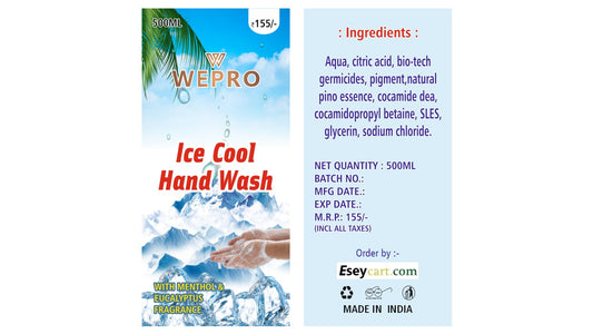 Ice cool hand wash