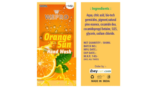 orange sun hand wash