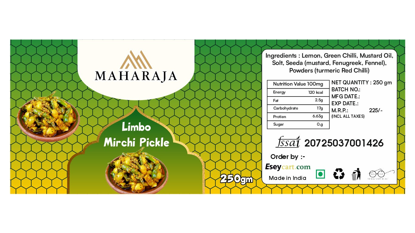 Limbo Mirchi  pickle