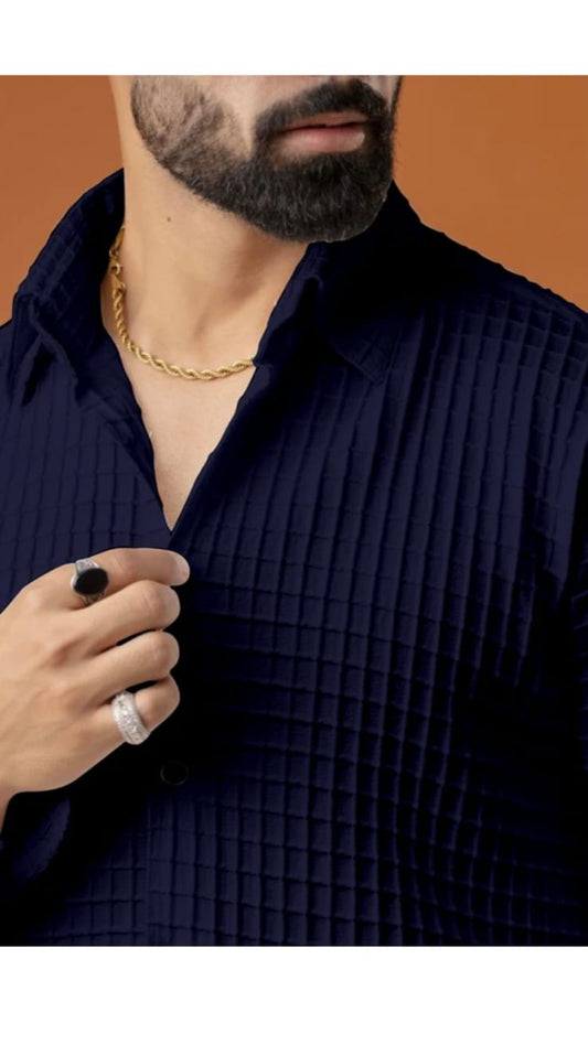 Men's navy blue shirt