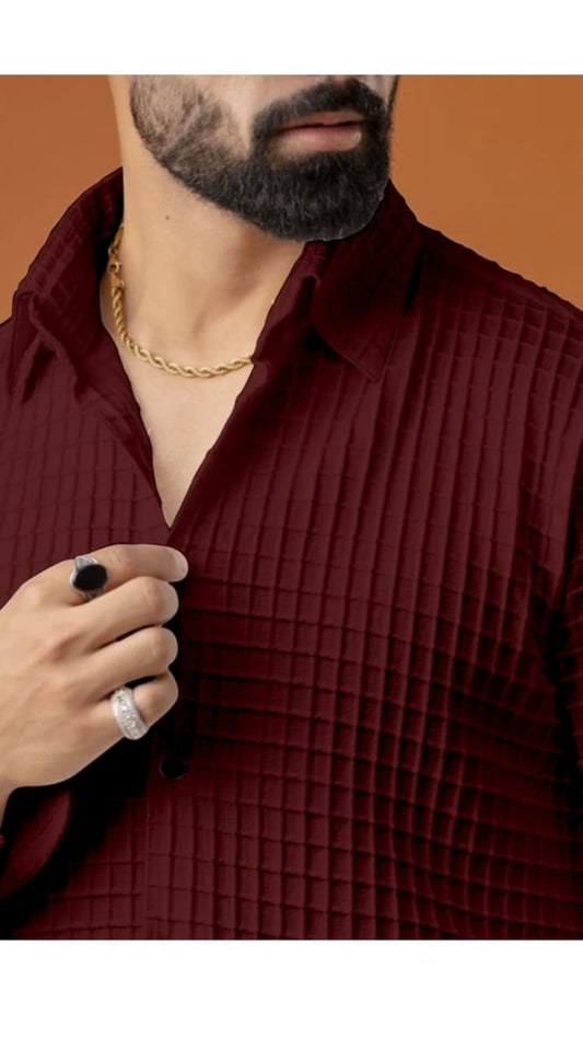 Men's maroon shirt