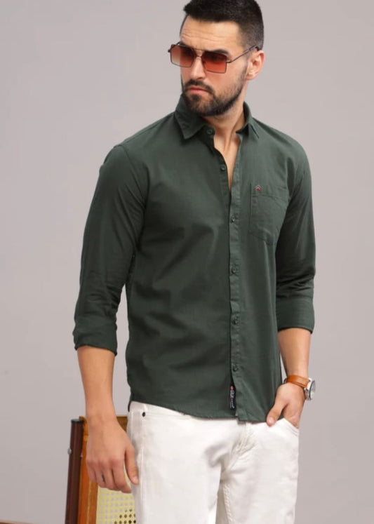 Men's olive shirt