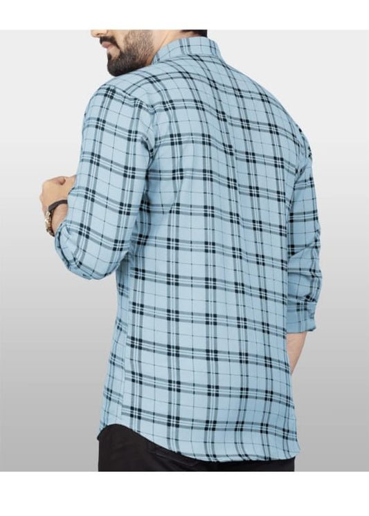 Men's chex bule shirt