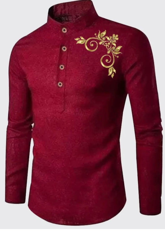 Men's desiner kurta-style shirt