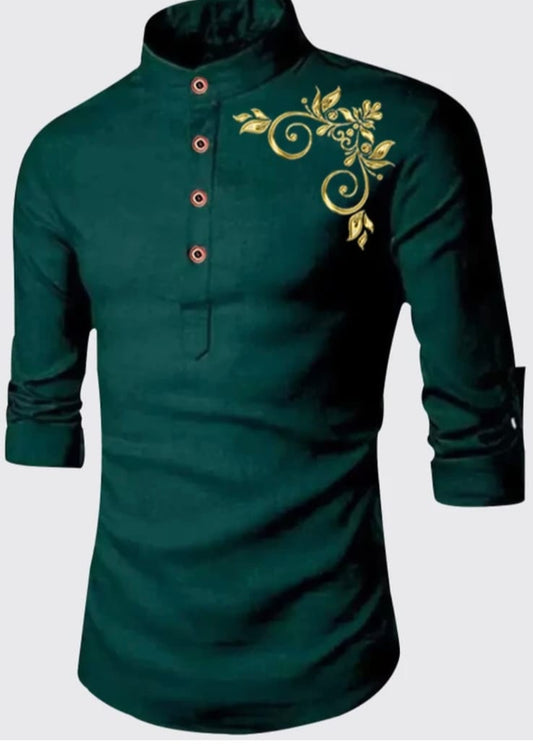 Men's desiner kurta-style shirt