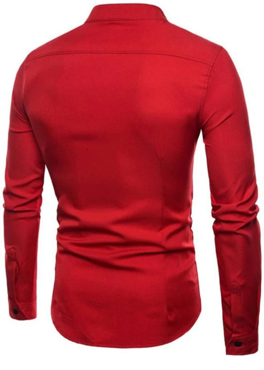 men's designer casual shirt with a modern, fashionable twist.