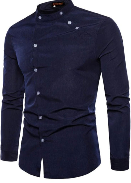 men's designer casual shirt with a modern, fashionable twist.