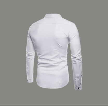 men's designer casual shirt with a modern, fashionable twist.