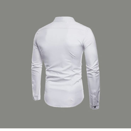 men's designer casual shirt with a modern, fashionable twist.