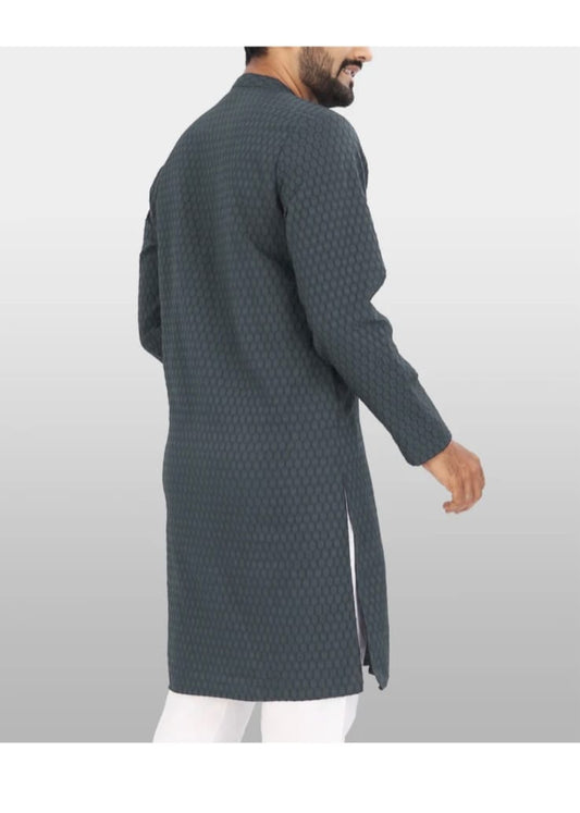 Men's grey kurta