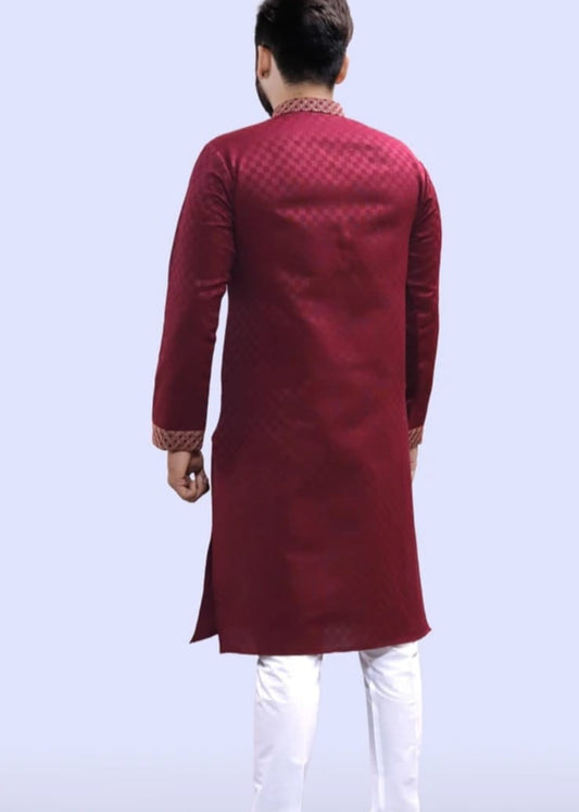 Men's  Maroon kurta