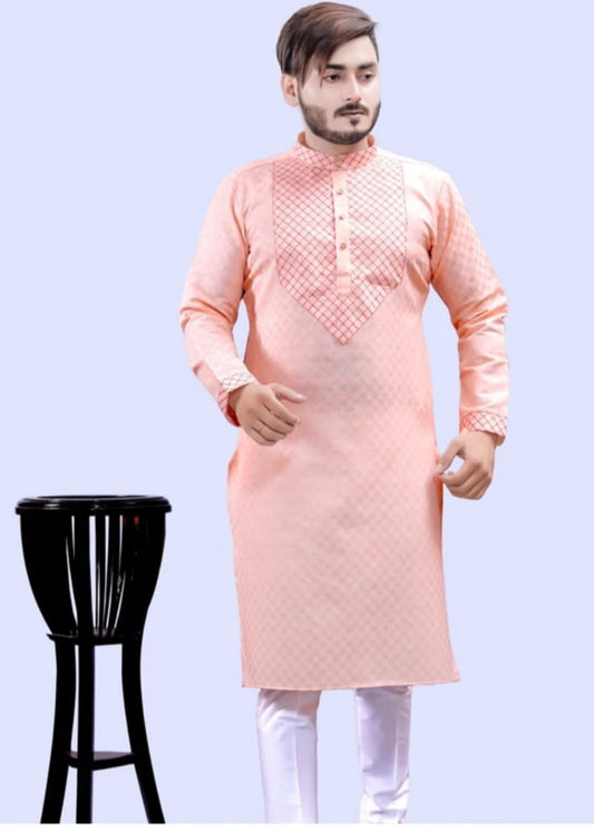 Men's pink kurta