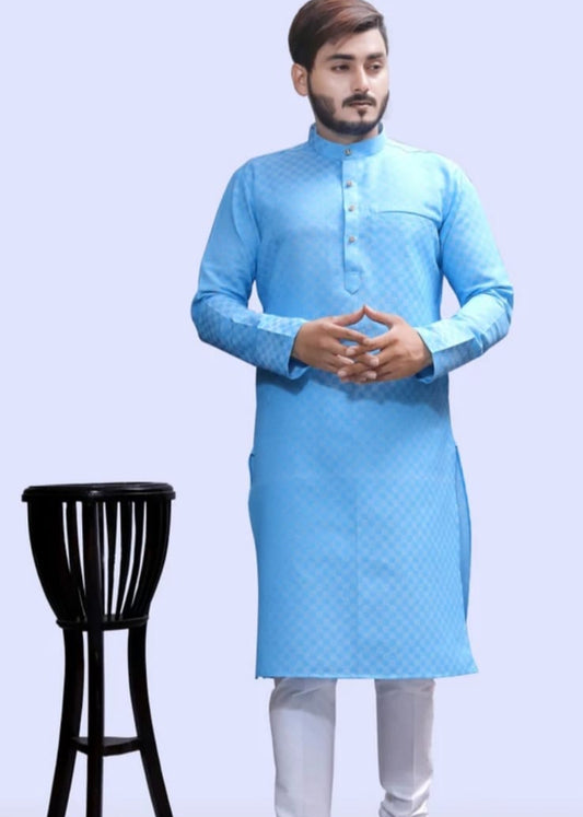 Men's sky blue  kurta